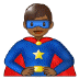 🦸🏾‍♂️ man superhero: medium-dark skin tone display on Samsung